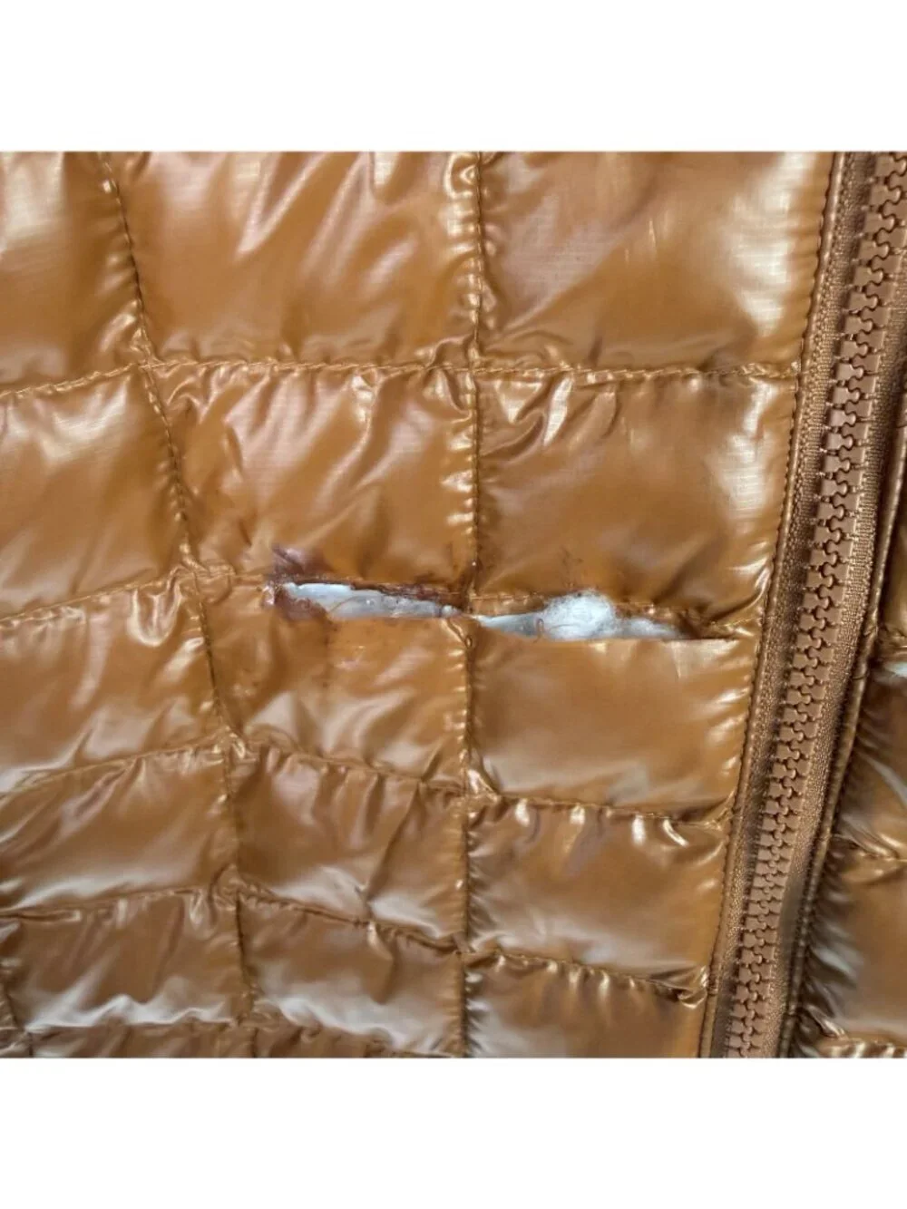 North Face ThermoBall Jacket Men L Burnt Umber Puffer Quilted $200 Flaw